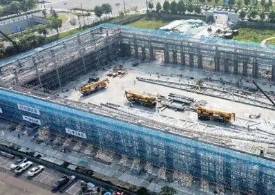 海州灣文旅綜合體主體結(jié)構(gòu)完工 防墜器安全保障項目推進